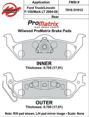 Wilwood Pad Set Promatrix D1012 - 150-D1012K