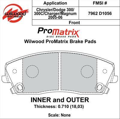 Wilwood Pad Set Promatrix D1056 - 150-D1056K