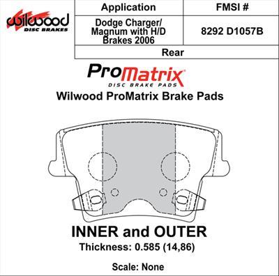 Wilwood Pad Set Promatrix D1057 - 150-D1057K