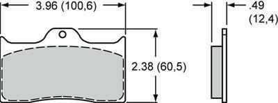 Wilwood PolyMatrix Pad Set - 7112 E DLII BDL Forged Dynalite - 15E-6096K