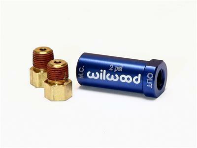 Wilwood Residual Pressure Valve - New Style w/ Fittings - 2# / Blue - 260-13783
