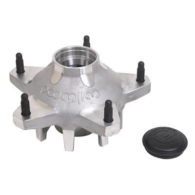 Wilwood Hub-Starlite 55 Front w/Snap-Cap Std. Offset 5/8 C Studs-Black - 270-6735BC