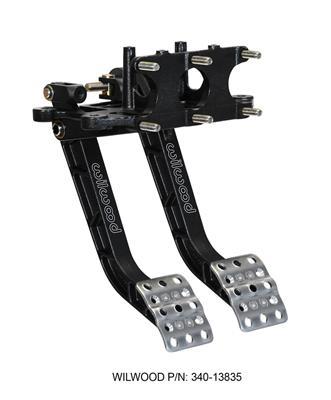 Wilwood Adjustable Dual Pedal - Brake / Clutch - Rev. Swing Mount - 5.1:1 - 340-13835