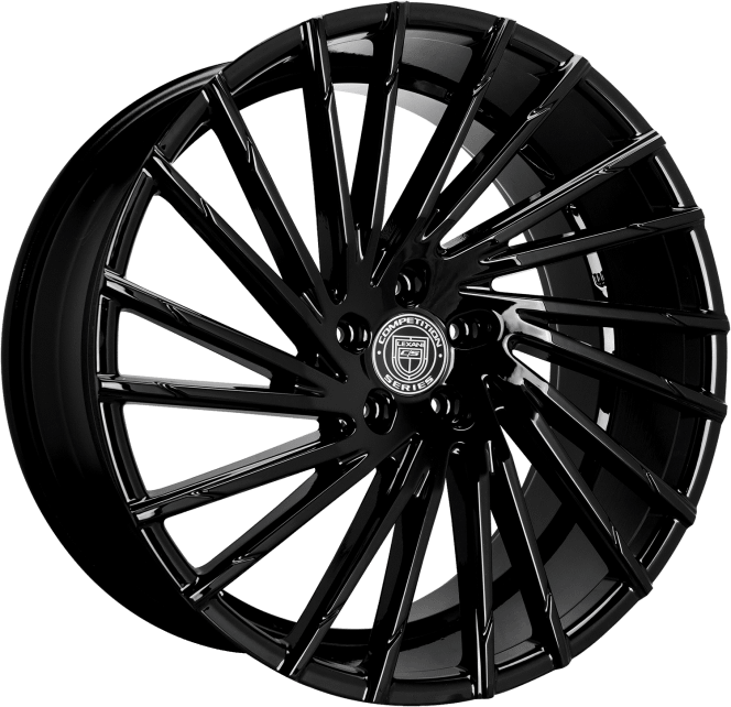 Lexani WRAITH Wheel 22x9, 5x130 Bolt Pattern, 35mm Offset, Painted Finish - Gloss Black - 663-2290-30-35FB