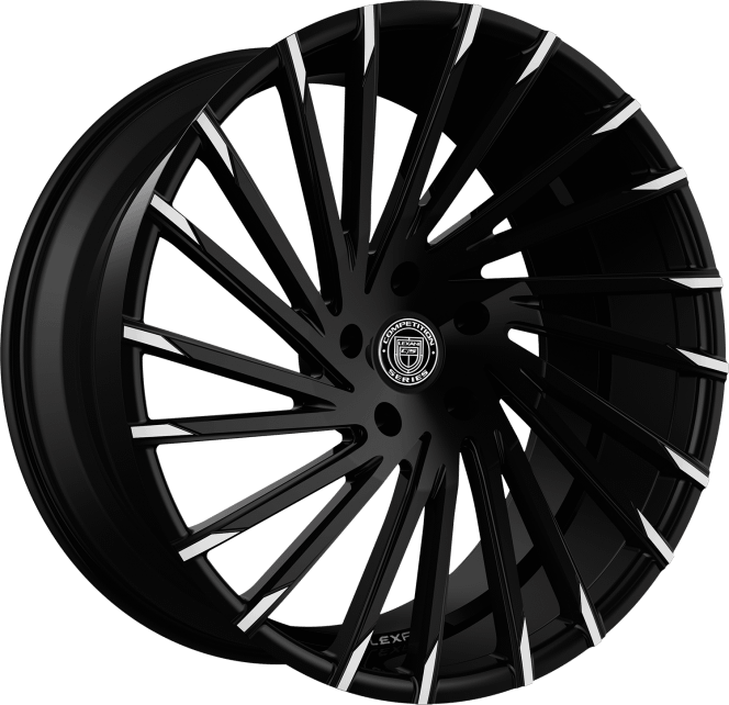 Lexani WRAITH Wheel 20x10, 5x115 Bolt Pattern, 42mm Offset, Machined Finish - Machined Tips - 663-2010-15-42MBT