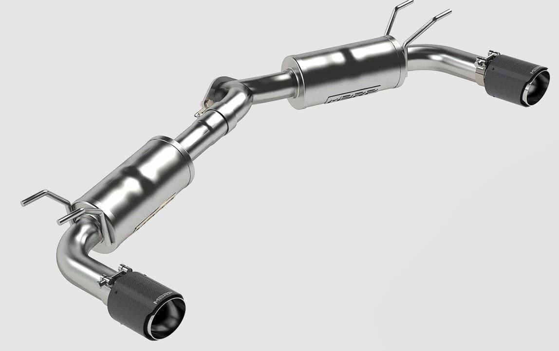 MBRP T304 2.5" Axle-Back Exhaust Dual Rear Exit - Street Profile - Carbon Tips (2019-2023 Mazda 3 Hatchback FWD / AWD) - S44503CF