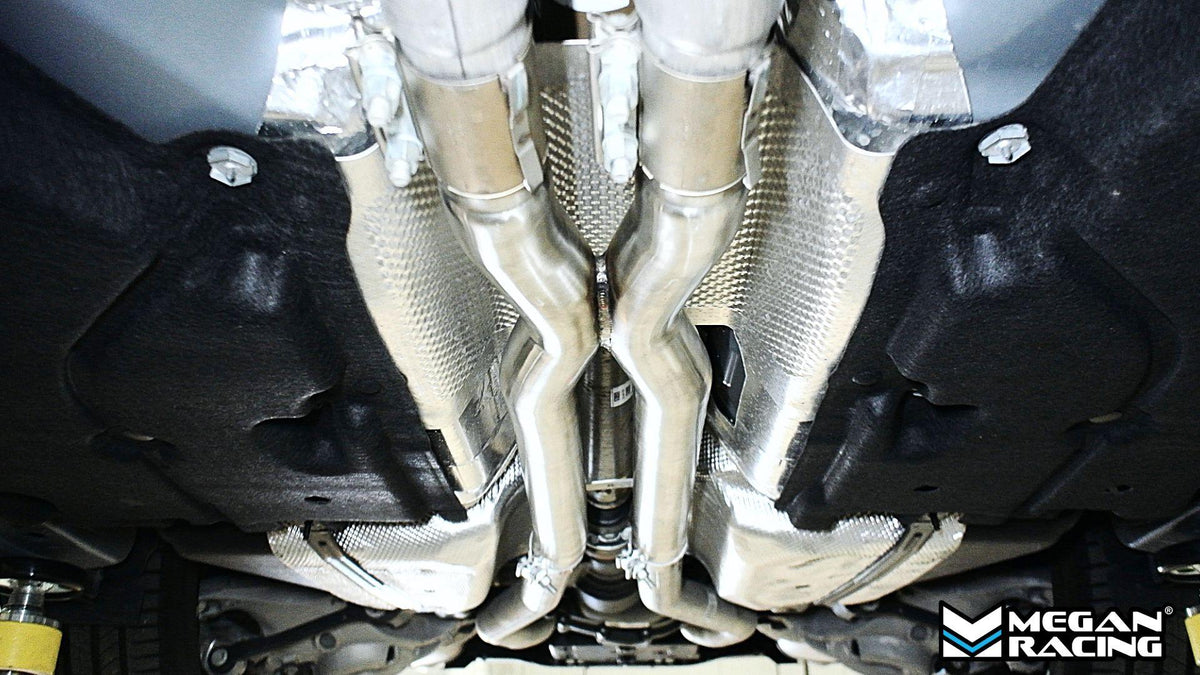 Megan Racing 2015-2026 Ford Mustang X-Pipe with Lightweight Design (Mid-Pipe)