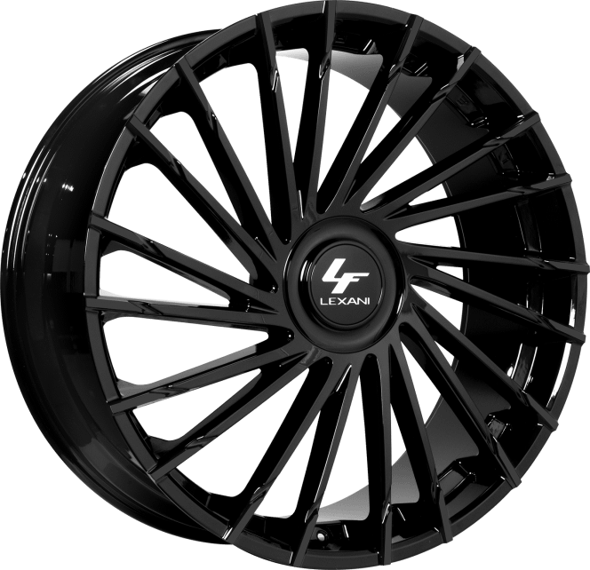Lexani WRAITH XL-C Wheel 24x9, 5x114.3 Bolt Pattern, 25mm Offset, Painted Finish - Gloss Black - 696-2490-66-25FB