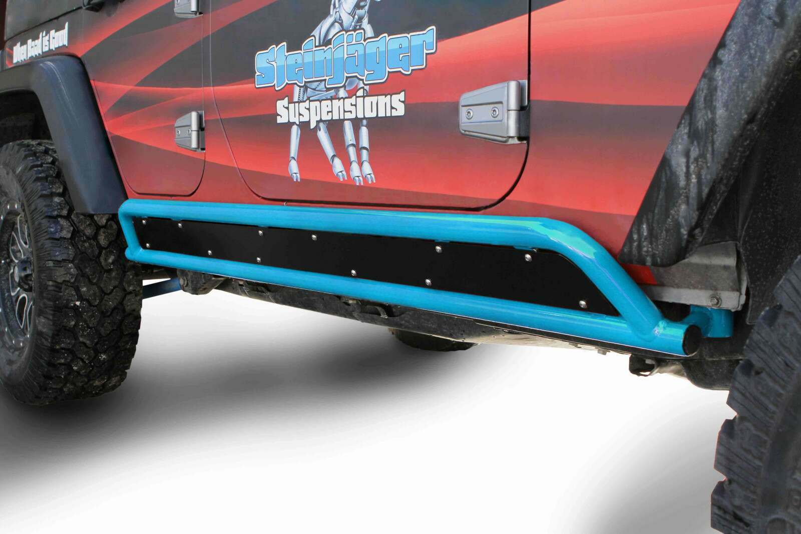 Steinjager Armor Wrangler JK 2007-2018 Rock Sliders Phantom Frame for 4 Door Models Playboy Blue - J0044885