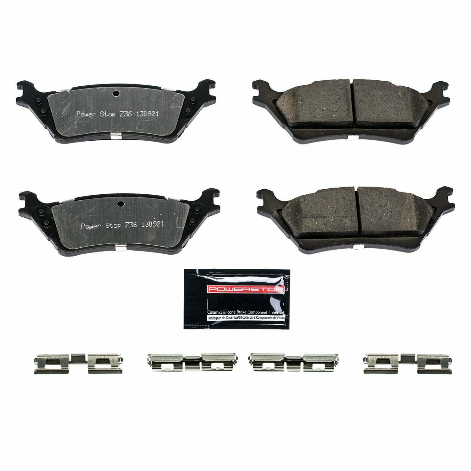 Power Stop 12-19 Ford F-150 Rear Z36 Truck & Tow Brake Pads w/Hardware - Z36-1602