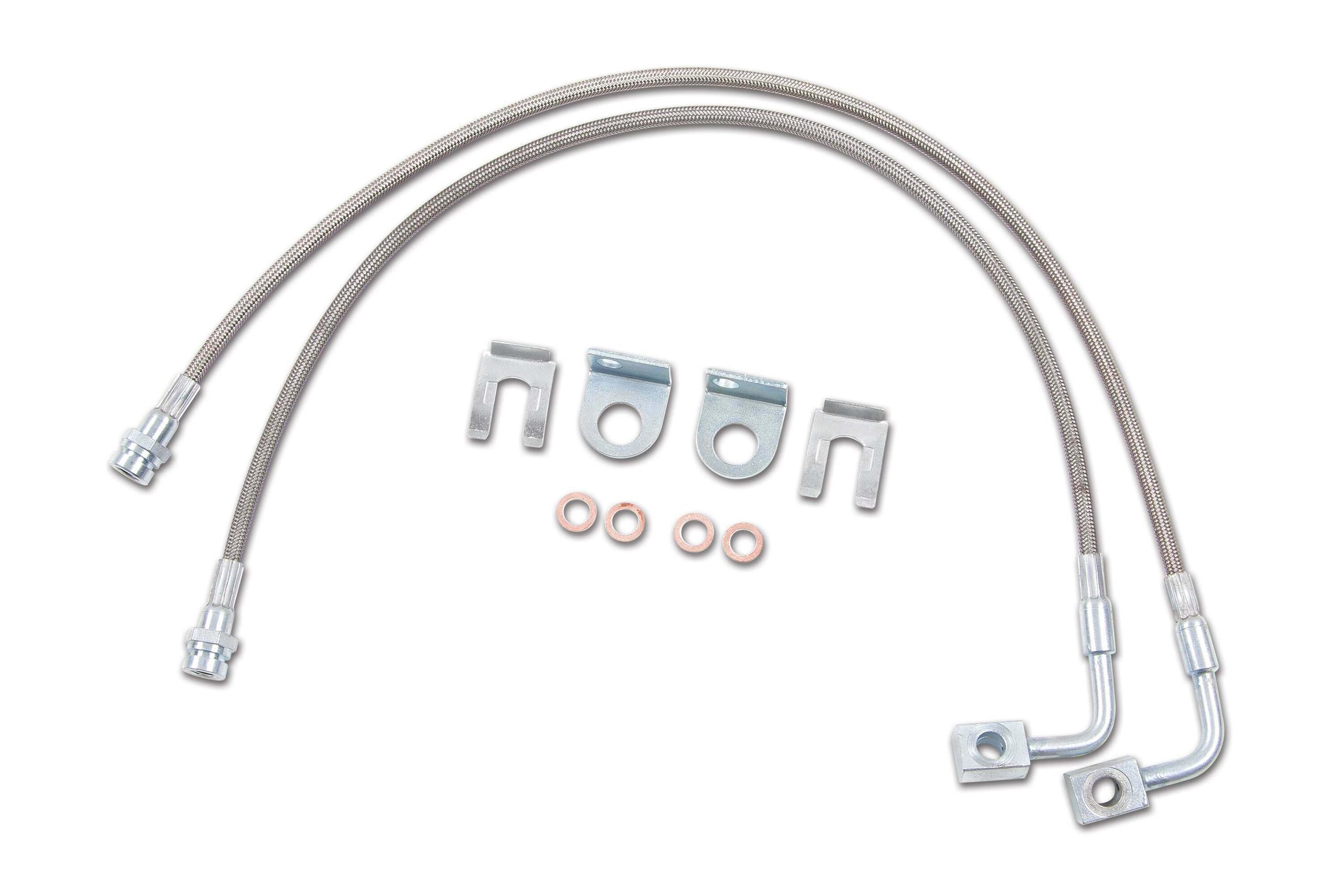 Zone Offroad Jeep JK Front 4-6in Stainles Brake Lines - ZONJ5403
