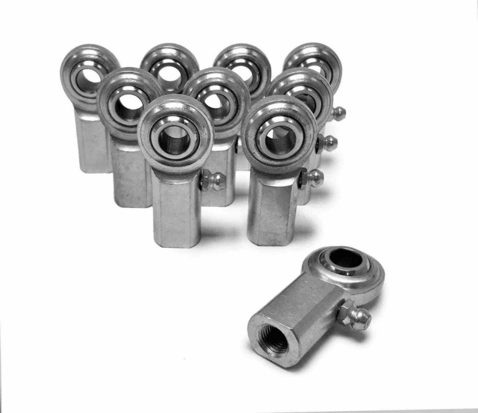 Steinjager Inch Female Rod Ends Steel Housing, 2 Piece 1/2-20 RH with Zerk 10 Pack - J0014616