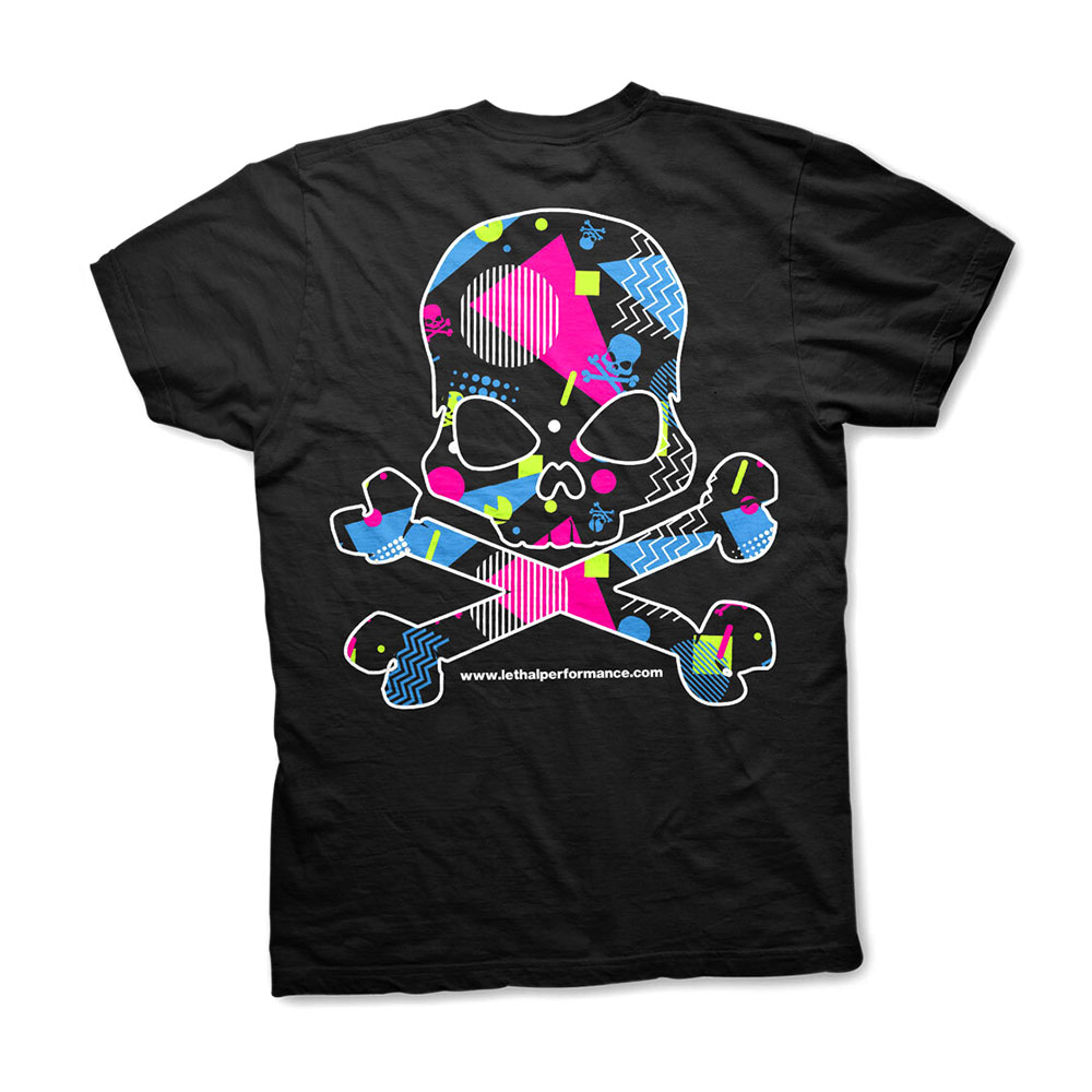 Lethal Performance Retro Skull Design T-shirt