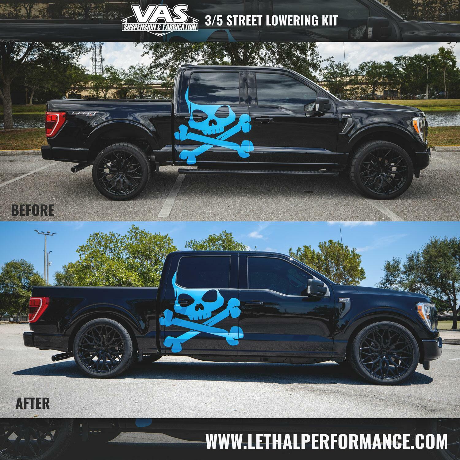 F150 VA Specialties Lowering Kit: Before & After