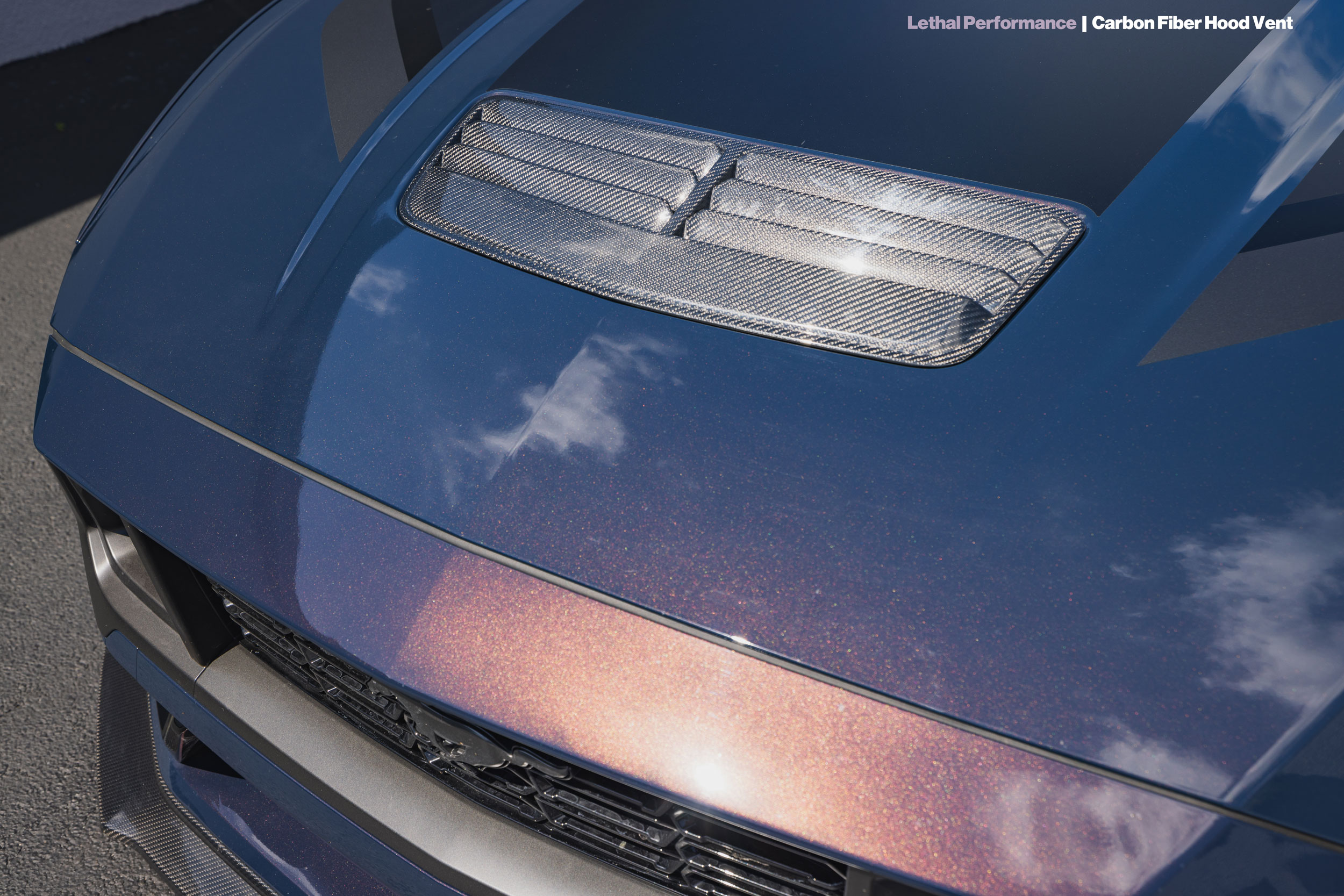 2024+ Mustang GT and Dark Horse Carbon Fiber Hood Vent