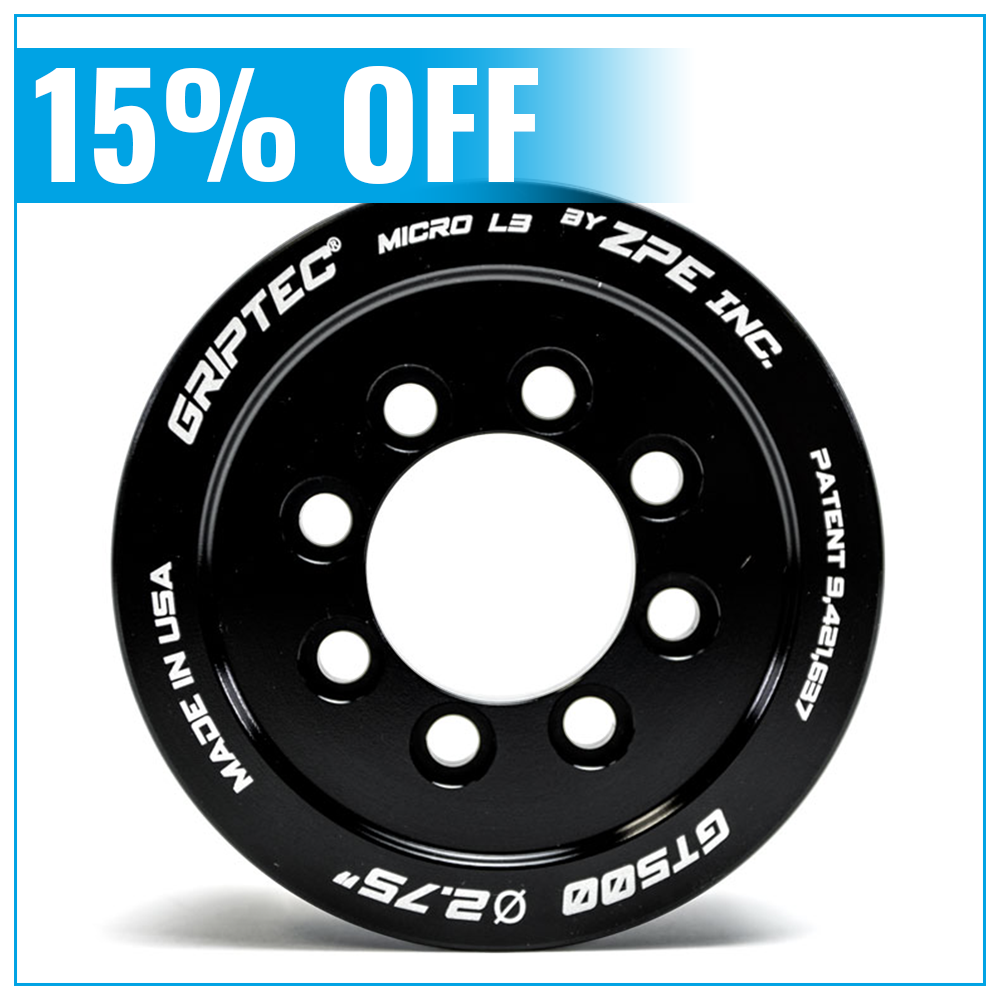 15% off Griptec Supercharger Pulleys