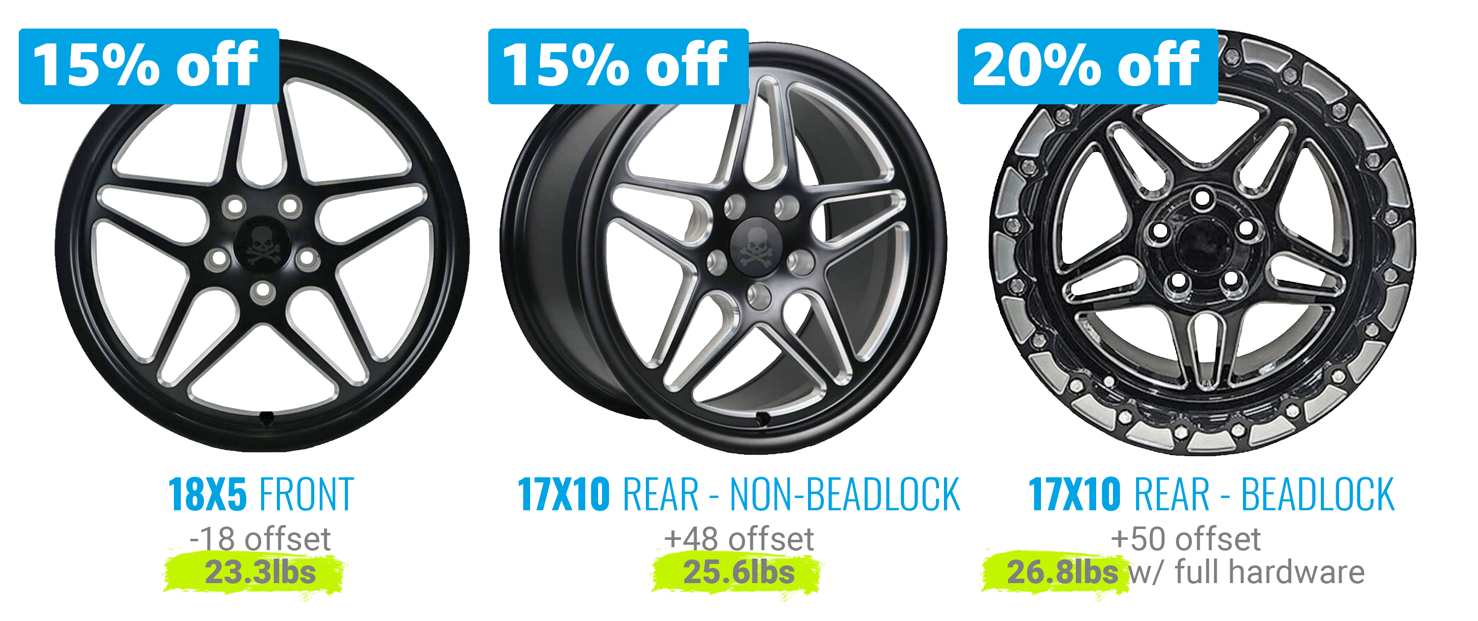 Up to 20% off LPS5 Drag Wheels at Lethal Performance